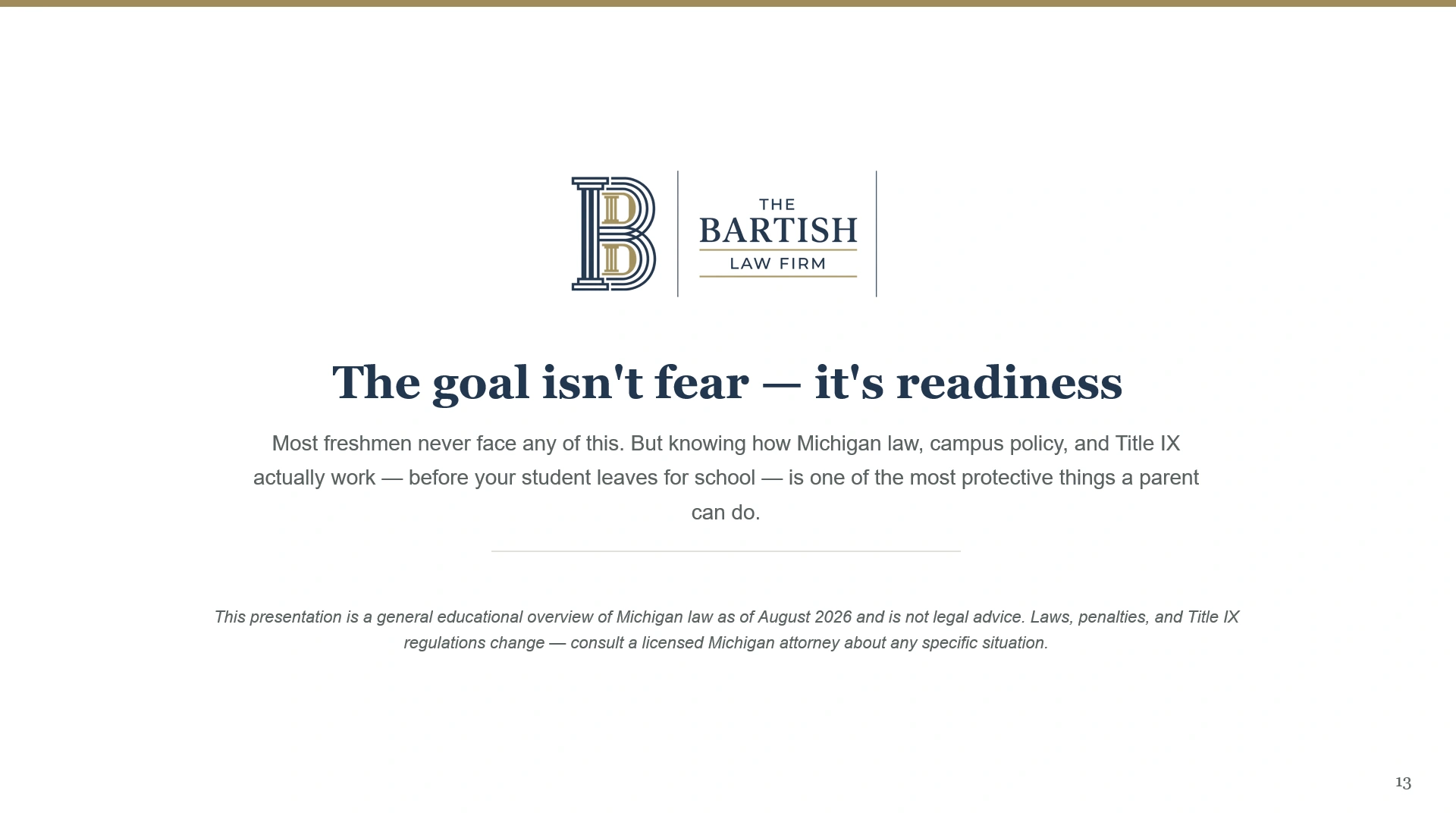 The goal isn't fear – it's readiness -